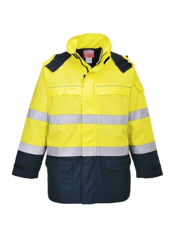 Bizflame Multi Arc Hi-Vis Jacket, L, R, Yellow/Navy