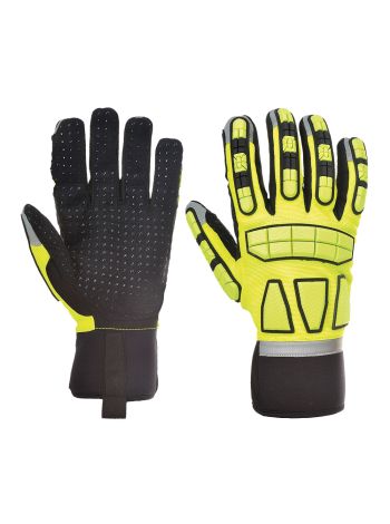 Safety Impact Glove Unlined, L, R, Yellow